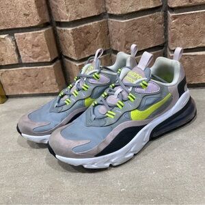 Nike Air Max 270 React Gray Volt Pink Women’s 8 / Youth 6.5Y BQ0103-010
